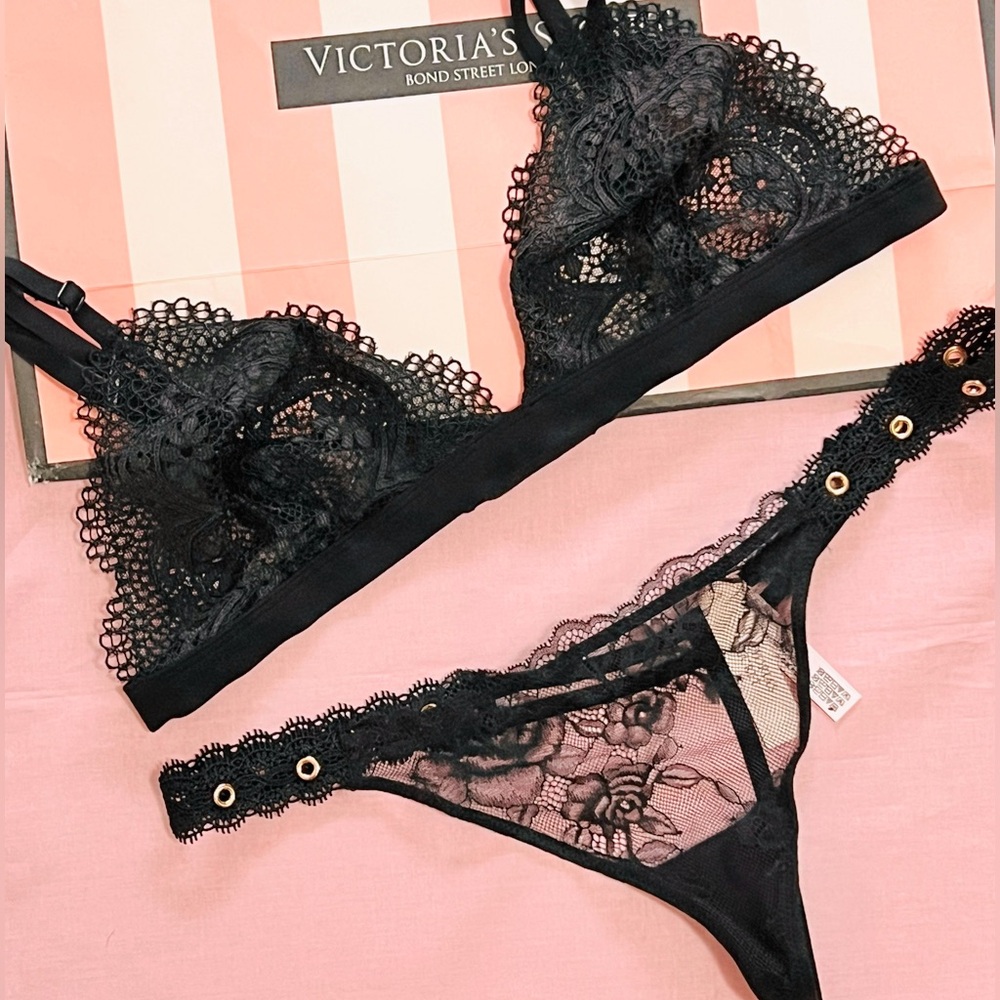 Victoria’s Secret Amazing Black Lace set Lge